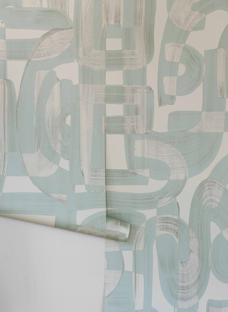 Poppy Print Studio Checker Straw Wallpaper