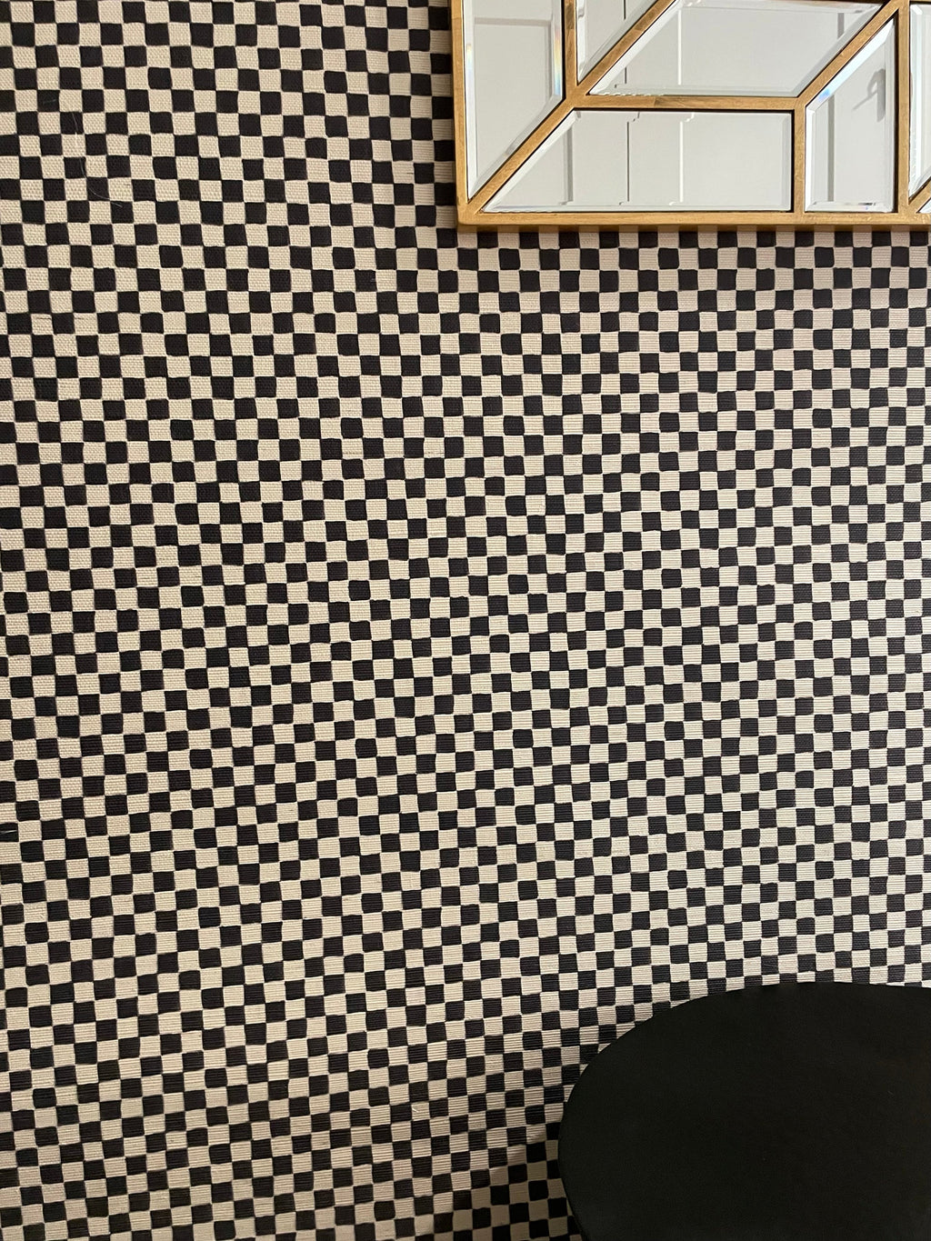 Poppy Print Studio Checker Straw Wallpaper