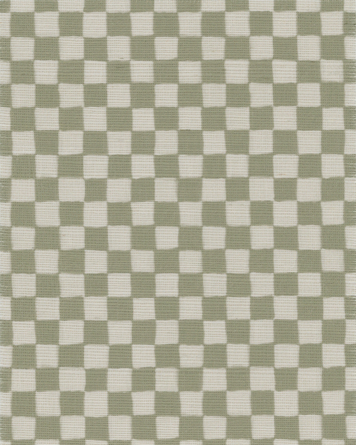Grasscloth Checker Olivine Wallpaper Sample Crop
