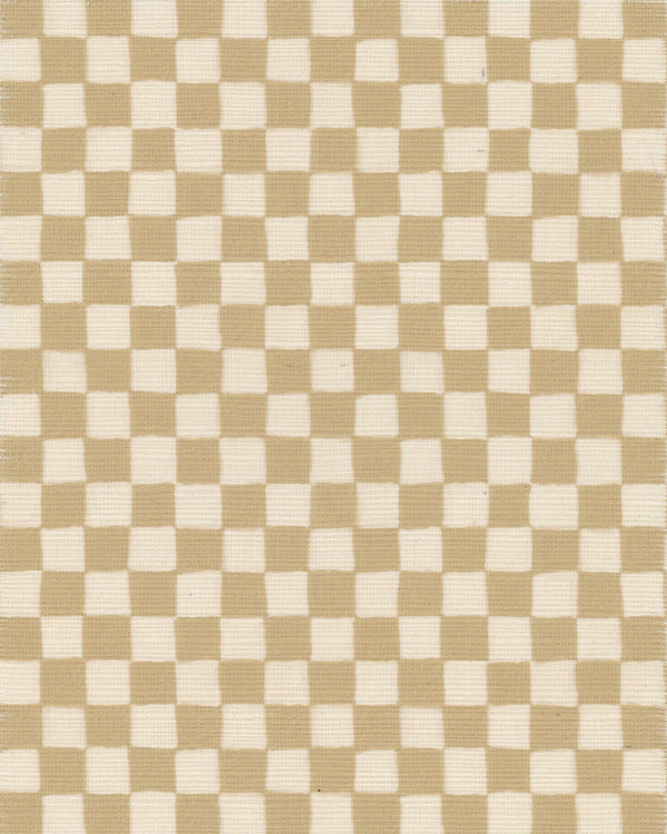 Grasscloth Checker Straw Wallpaper Sample Crop