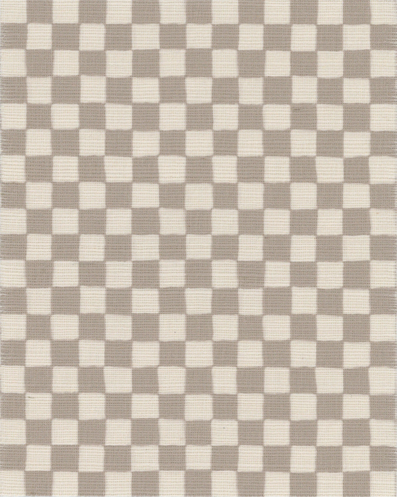 Grasscloth Checker Taupe Wallpaper Sample Crop