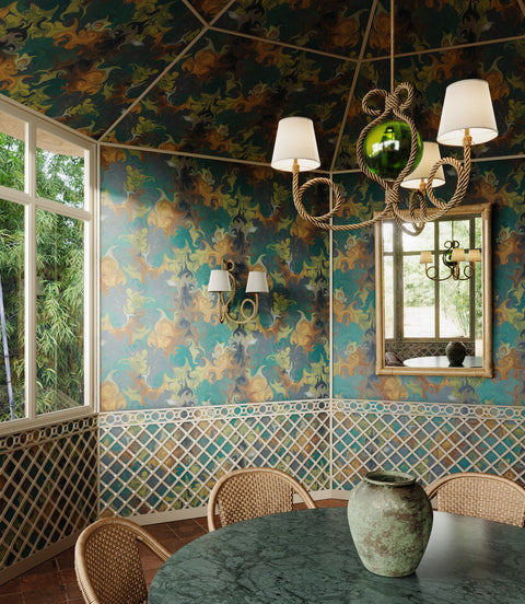 Marbled Ink - Golden Wallpaper