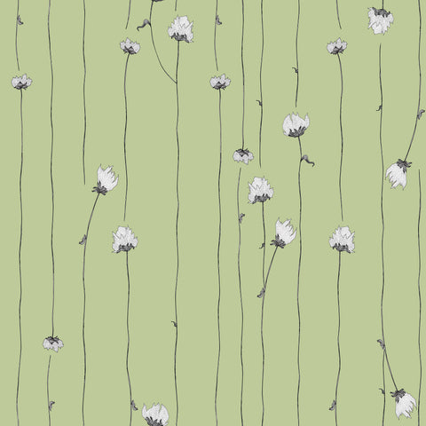 Mountain Rose - Mint Type II Commercial Wallcovering